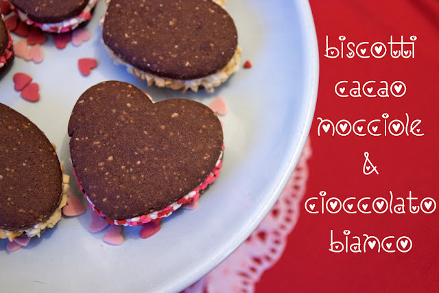 biscotti di San Valentino: CACAO, NOCCIOLE & CIOCCOLATO BIANCO